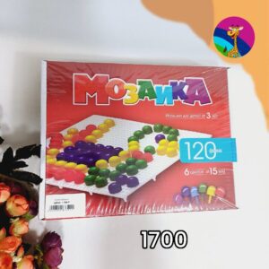 Изображение для Настольная игра Мозаика крупная 120 деталей. 6 цветов, диаметр 15мм. - 6688