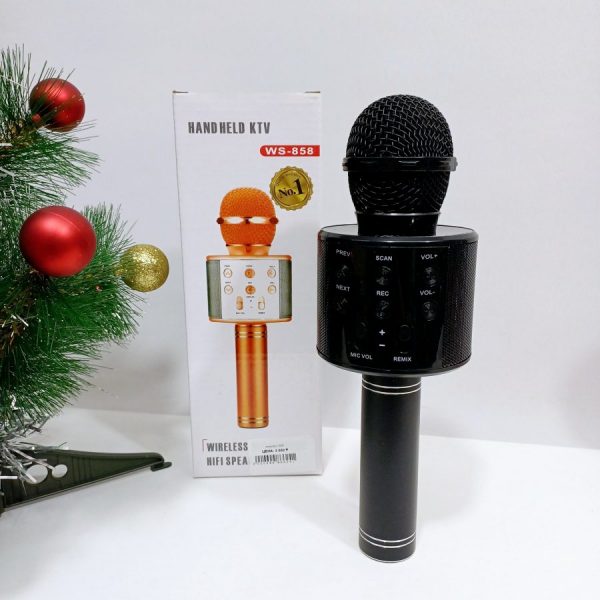 Изображение для Беспроводной караоке микрофон Черный Караоке колонка с микрофоном Микрофон блютуз - 5010