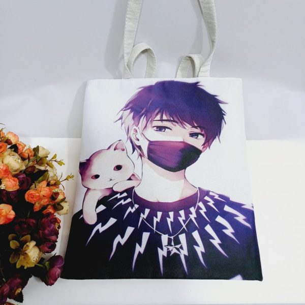 Изображение для Шоппер эко сумка для покупок аниме на молнии с плечевыми ремнями вариант 1. - 9228