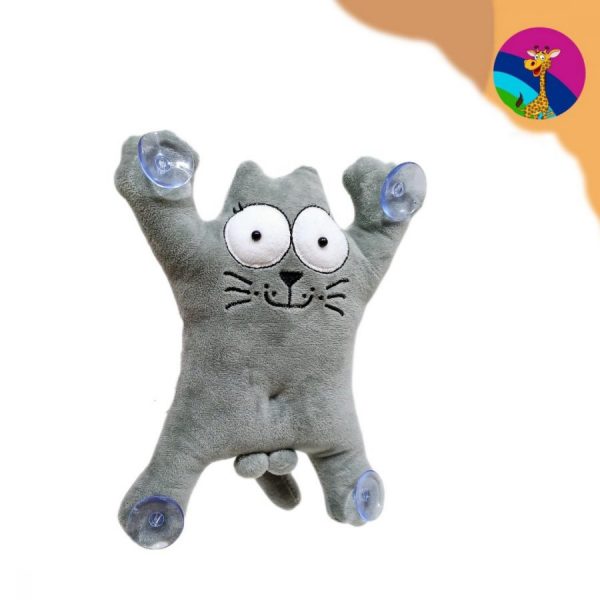 Изображение для Мягкая игрушка Кот Саймон на присосках серый - 5007