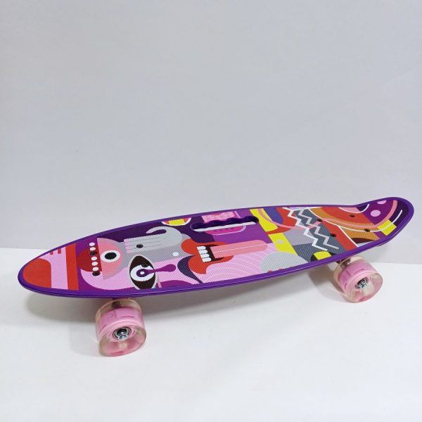 Изображение для Скейтборд Пенни борд с ручкой Розовый графити - 3732