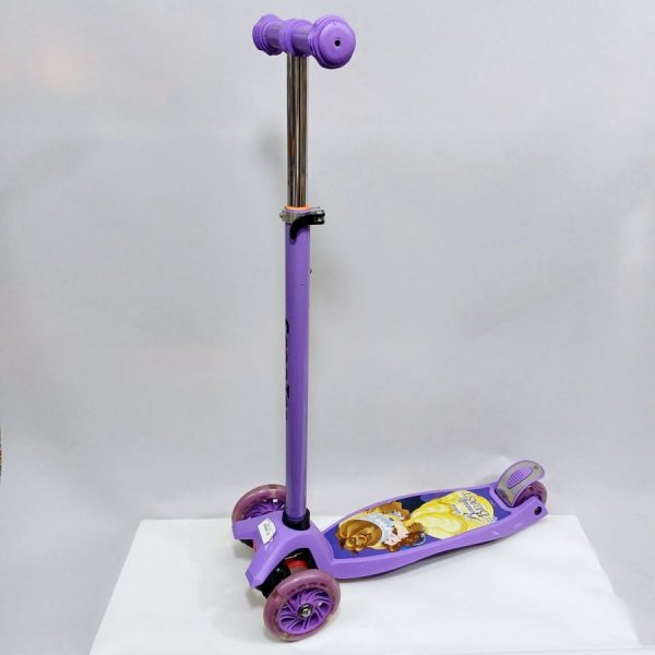 Изображение для Самокат детский 3-х колёсный фиолетовый Красавица и чудовище - 3135