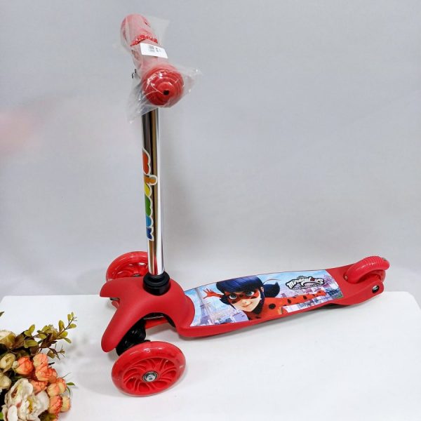 Изображение для Детский 3 колёсный Самокат Леди Бак красный - 9064