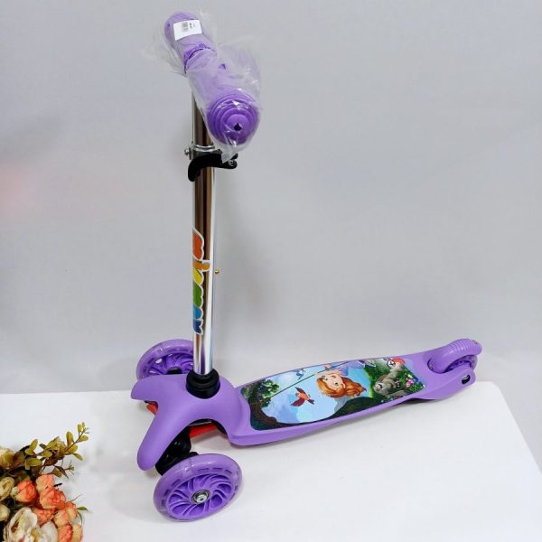 Изображение для Детский 3 колёсный Самокат Принцесса София фиолетовый - 2301