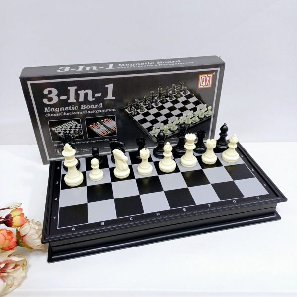 Изображение для Настольная игра 3 в 1 Шахматы Нарды Шашки - 5501