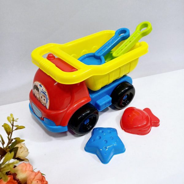 Изображение для Набор игрушек для песочницы Самосвал + 2 пасочки + лопатка + грабли Средняя - 1399