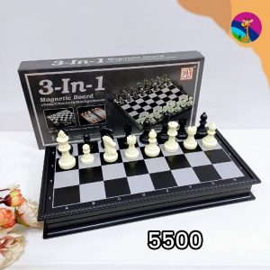 Изображение для Настольная игра 3 в 1 Шахматы Шашки Нарды большая Магнитная - 2393