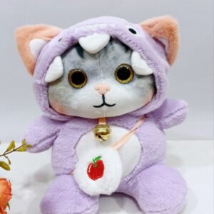 Изображение для Мягкая игрушка Кот в капюшоне фиолетовый - 8711