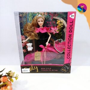 Изображение для Барби COLLECTION DOLL в чёрно-розовом платье с мишкой - 4455