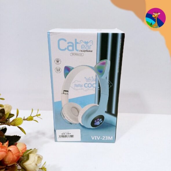 Изображение для Наушники беспроводные  Bluetooth Cat синие